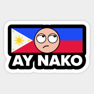 Filipino American Sticker - Ay Nako Pinoy Pride - Funny Filipino Philippines Shirt by Vector Deluxe